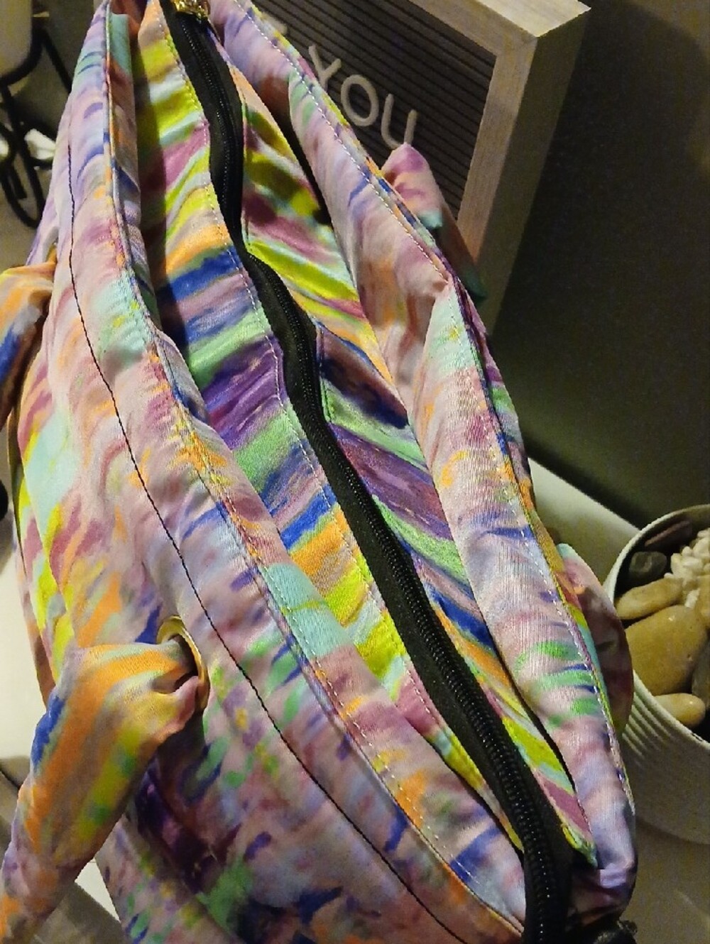 Betsey Johnson Multicolor Tie-Dye Puffer Tote w/ Black Logo Strap ๐ - Picture 2 of 10